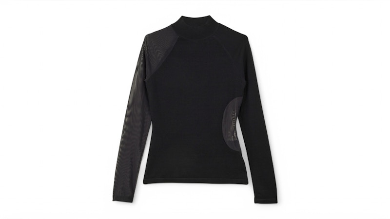 Pre-owned Adidas Originals Women's Y3 Knit Longsleeve Top In Black