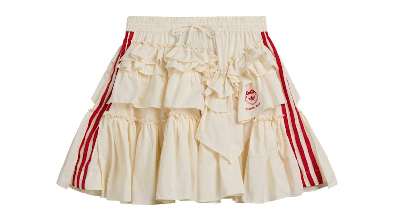 Jupe à volants adidas x Simone Rocha pour femmes, blanche