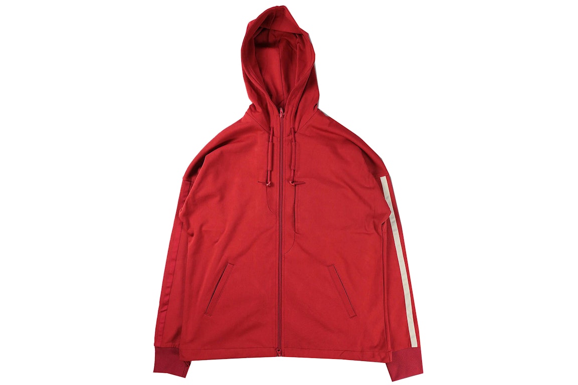 Pre-owned Adidas Originals Adidas Y-3 3 Stripes Hoodie Red/chili Pepper