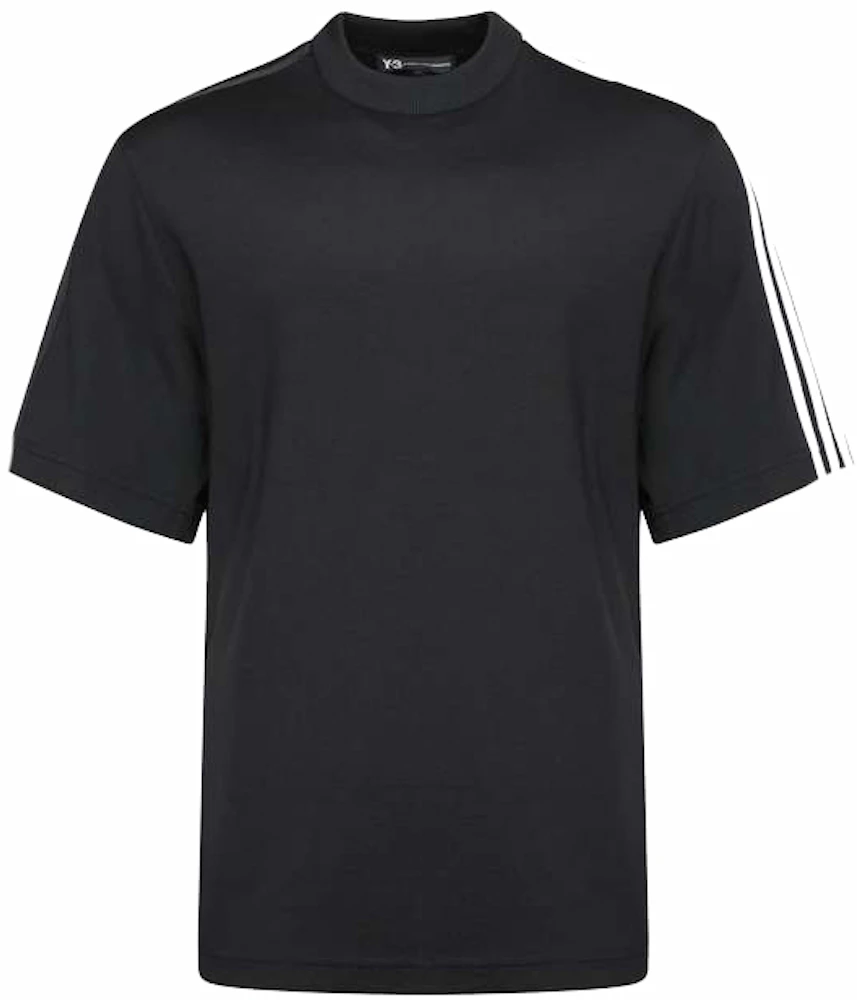 adidas Y-3 3 Stripes Short Sleeve Sweater Black/White Men's - US