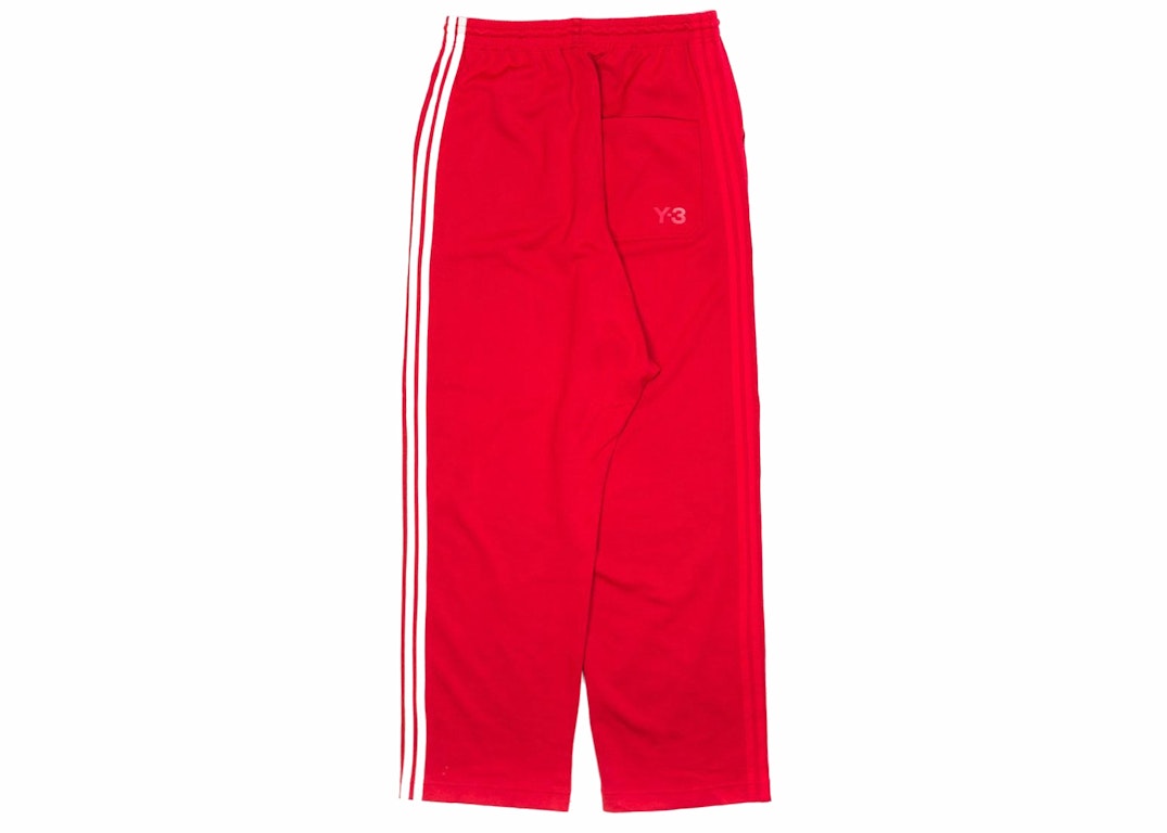 Pre-owned Adidas Originals Adidas Y-3 3 Stripes Wide Pants Red/chili Pepper