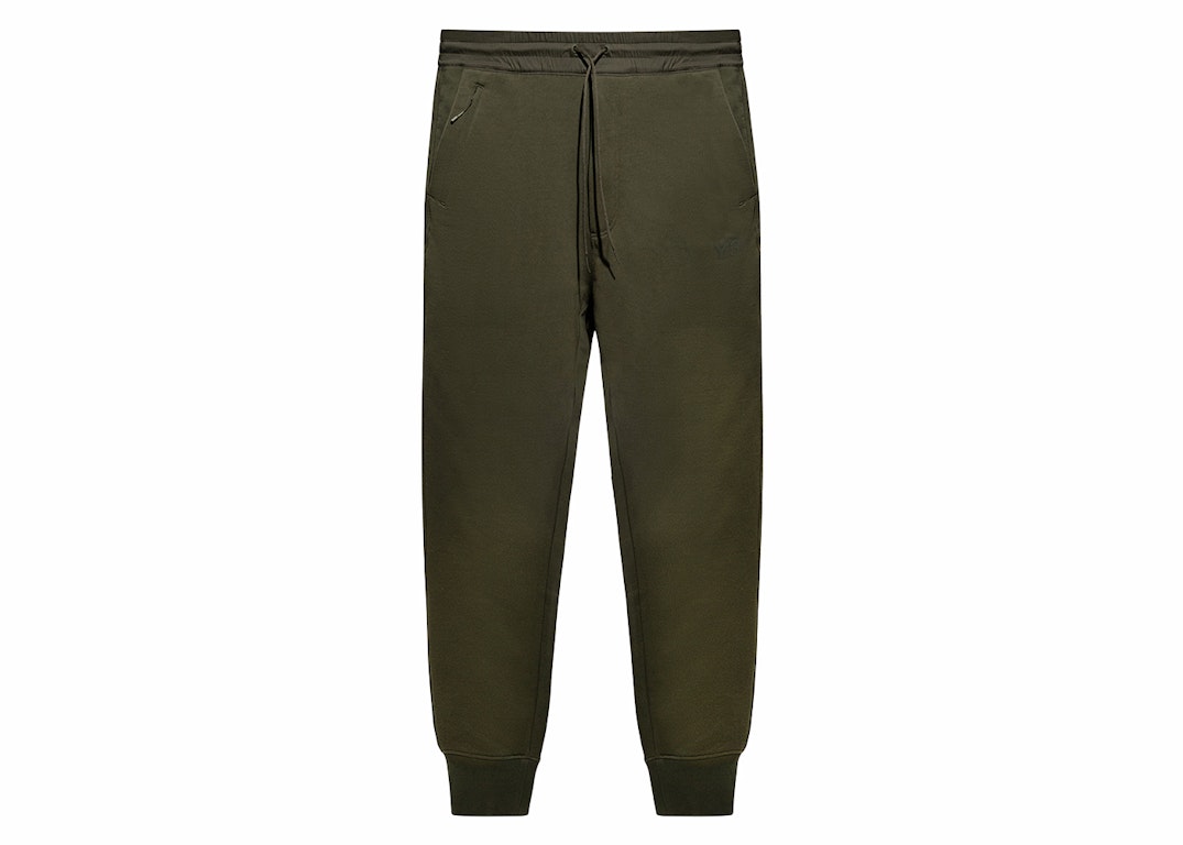 Pre-owned Adidas Originals Adidas Y-3 Adidas Classic Tapered Drawstring Track Cuffed Pants Green