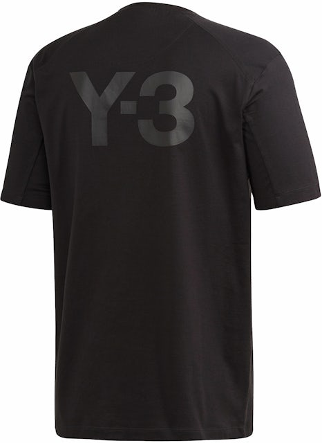 - Y-3 Back US Black adidas Men\'s Classic Logo Tee