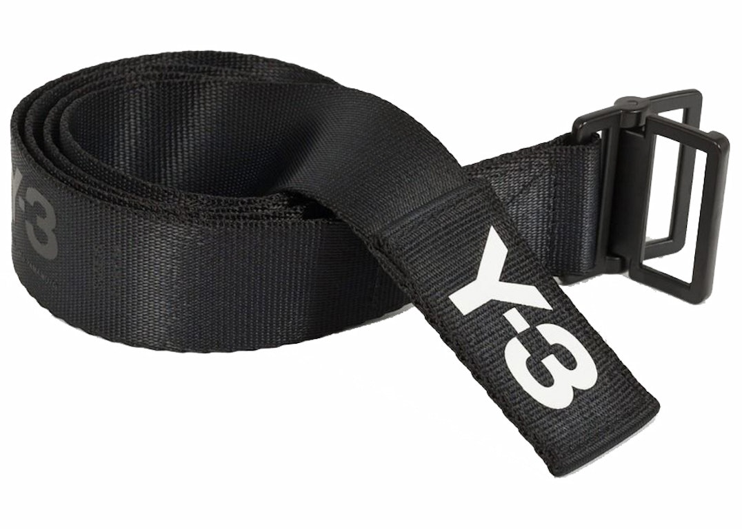 Pre-owned Adidas Originals Adidas Y-3 Classic Logo Belt Black