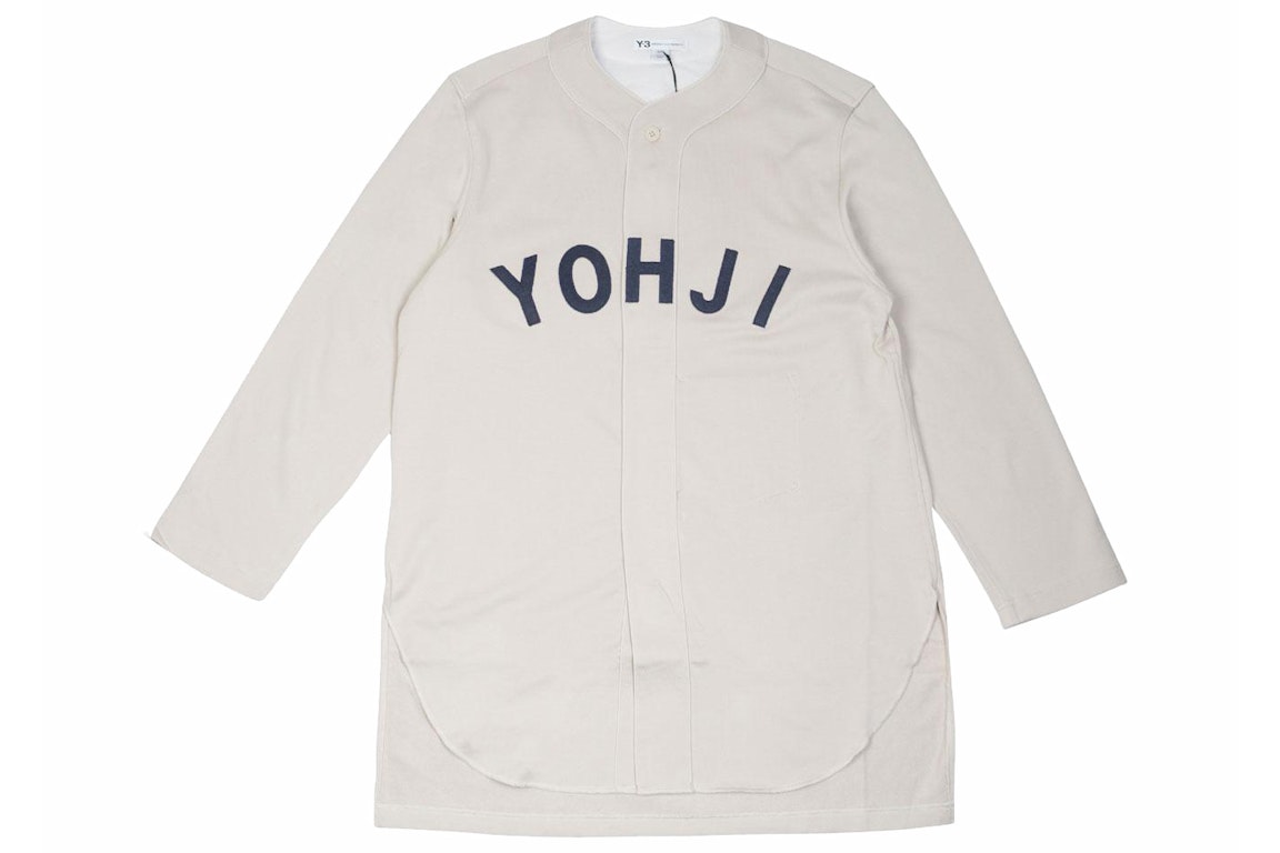 Pre-owned Adidas Originals Adidas Y-3 Ft Yohji Letters Baseball Shirt Beige/ecru