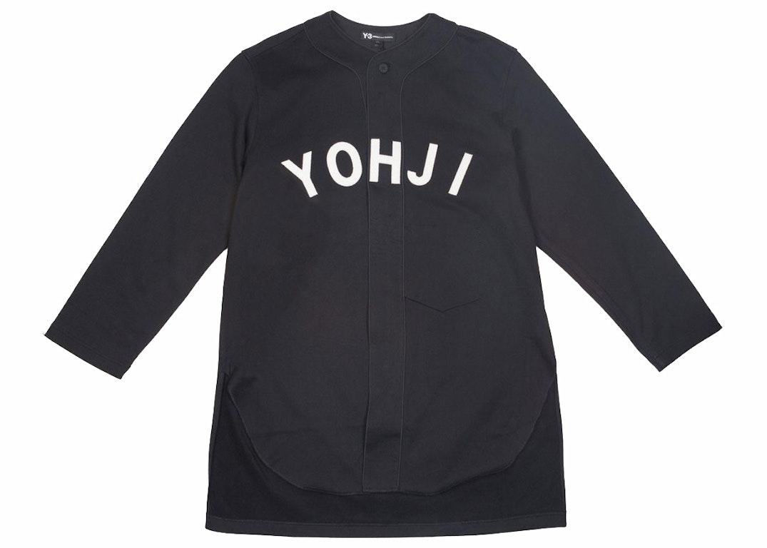 Pre-owned Adidas Originals Adidas Y-3 Ft Yohji Letters Baseball Shirt Black/off White