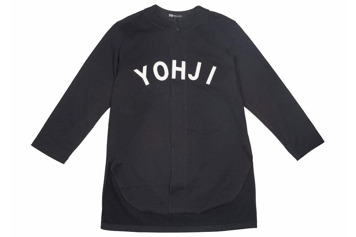 Pre-owned Adidas Originals Adidas Y-3 Ft Yohji Letters Baseball Shirt Black/off White