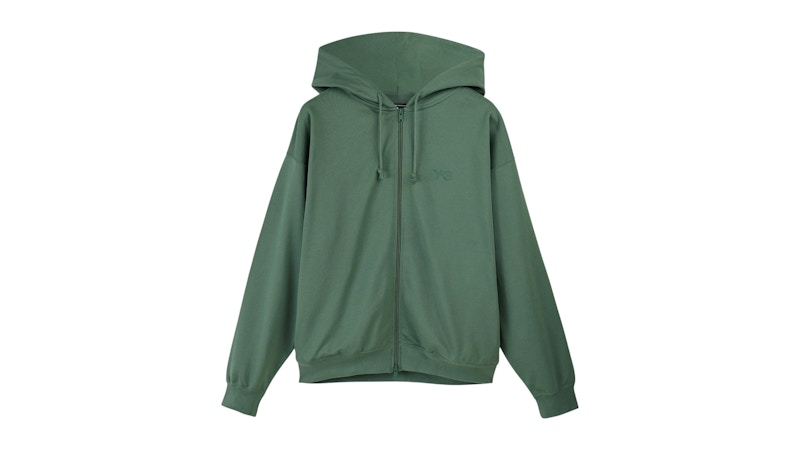 【Adidas コリア】 Y-3 French Terry Hoodie adidas Y-3 French Terry Zip Hoodie Green Oxide Men's - SS25 - US