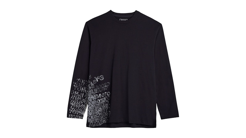 adidas Y-3 GFX Long Sleeve Tee Black - SS26 - US