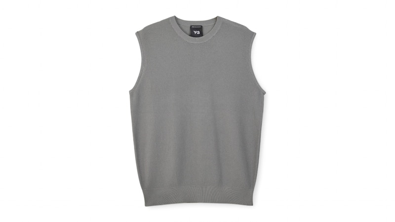 adidas Y-3 Graphic Knit Vest Charcoal Solid Grey Men's