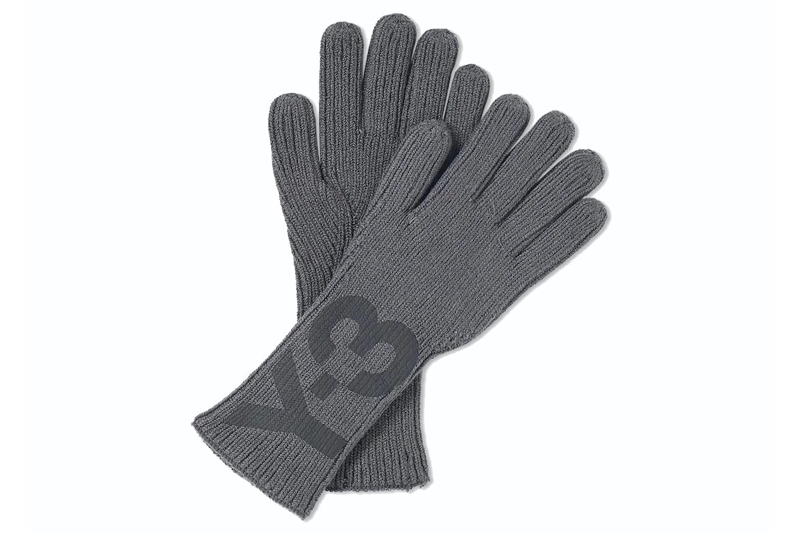 Pre-owned Adidas Originals Adidas Y-3 Grey Gloves Gray
