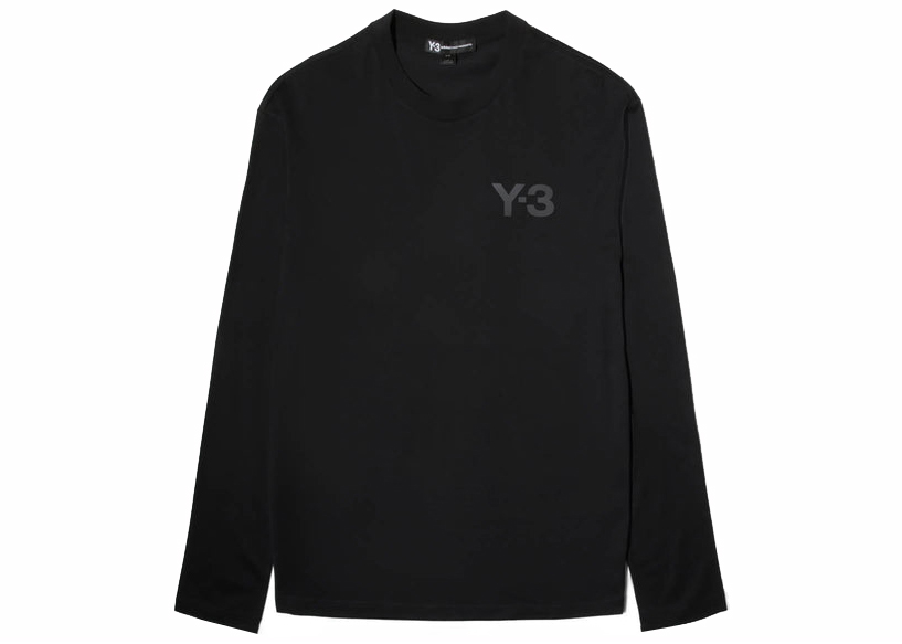 adidas Y-3 Logo Long Sleeve Tee Black Men's - US