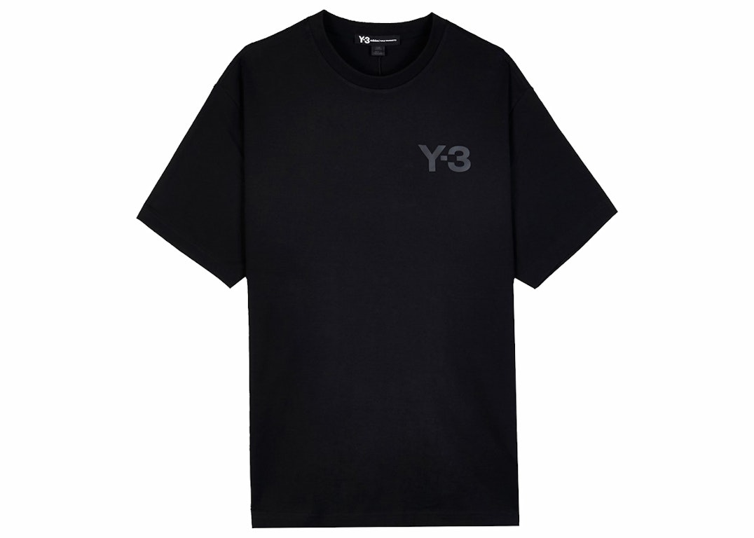 Pre-owned Adidas Originals Adidas Y-3 Logo Short Sleeve Tee Black