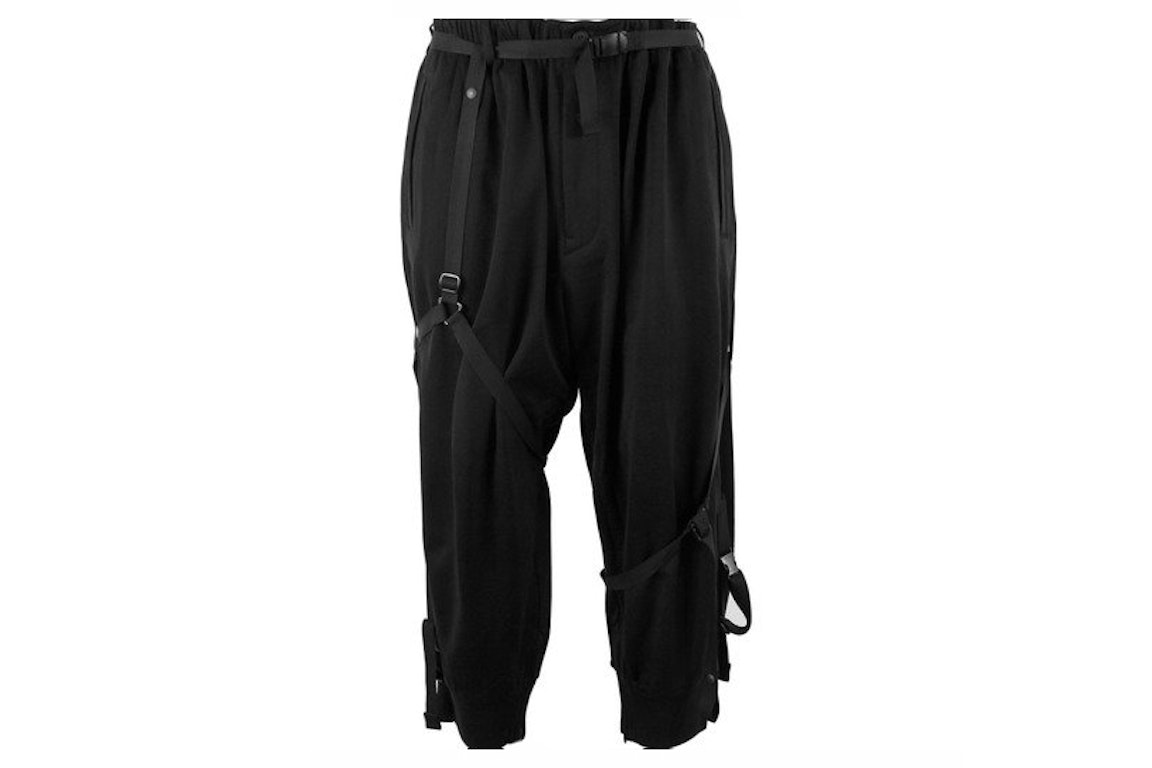 Pre-owned Adidas Originals Adidas Y-3 Parachute Cropped Pants Black