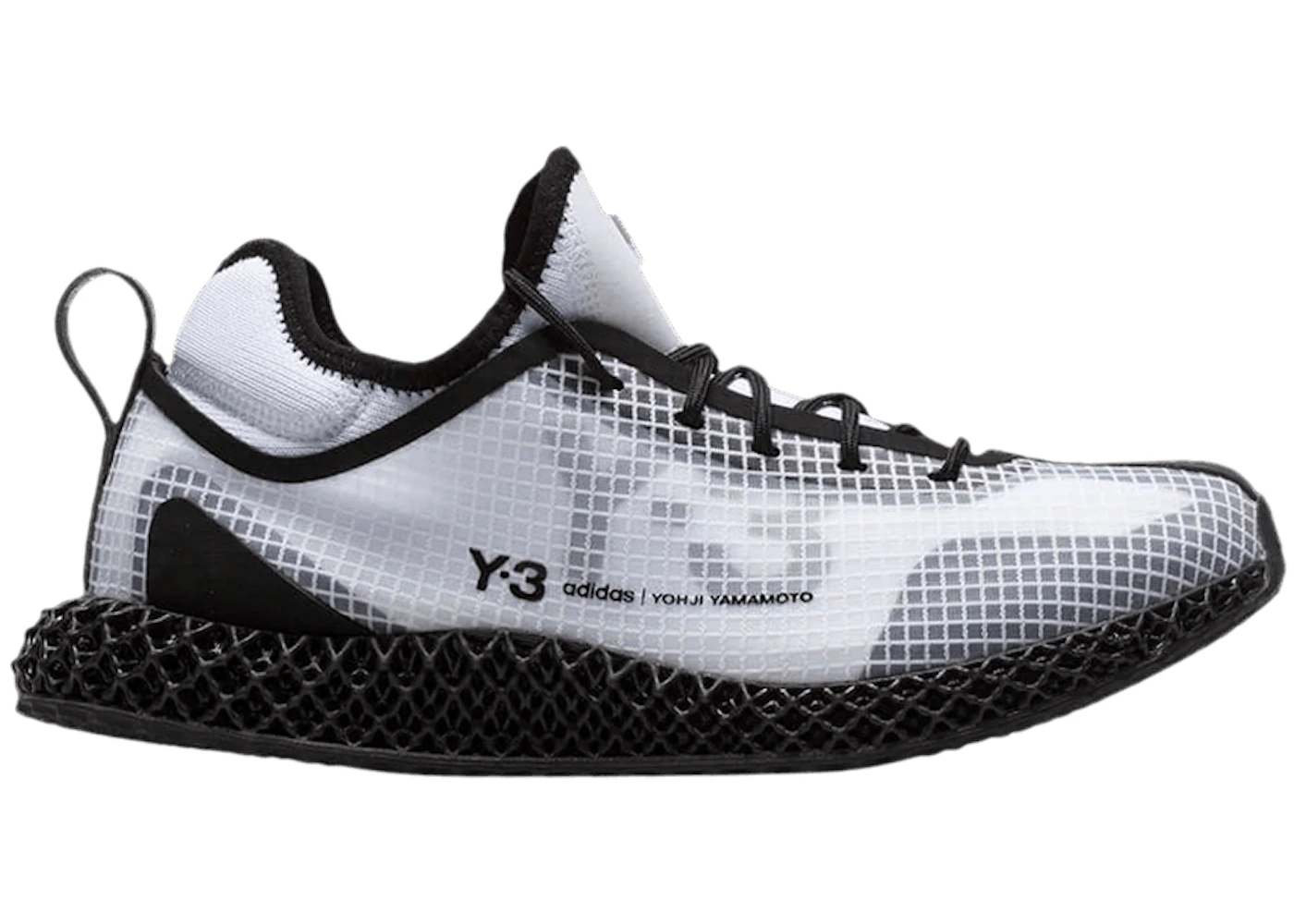 adidas Y-3 Runner 4D IO White Black Men's FX1059 US
