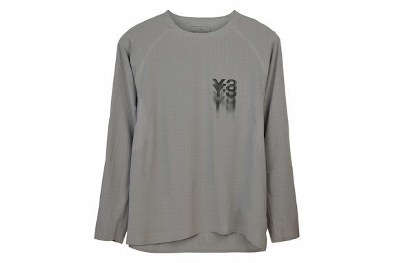 adidas Y-3 Running Long Sleeve Tee Charcoal Solid Grey