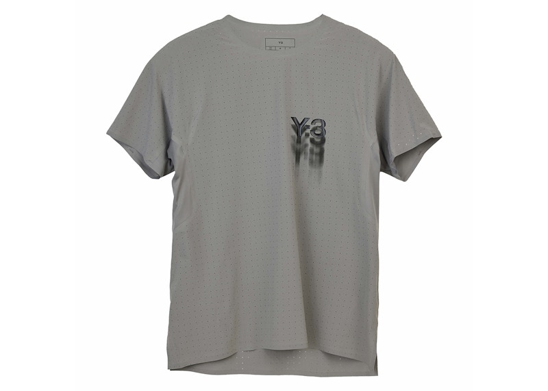adidas Y-3 Running Short Sleeve Tee Charcoal Solid Grey Men's