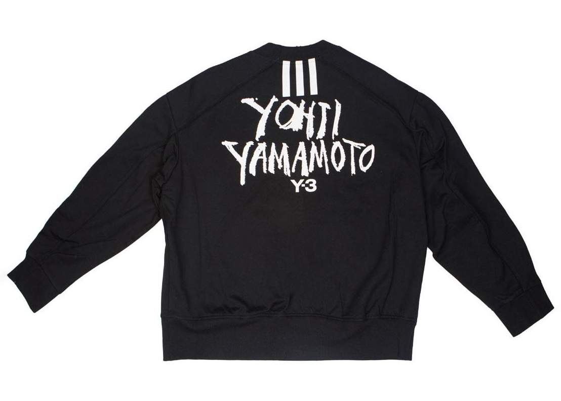 adidas Y-3 Signature Graphic Crew Sweater Black Men's - US