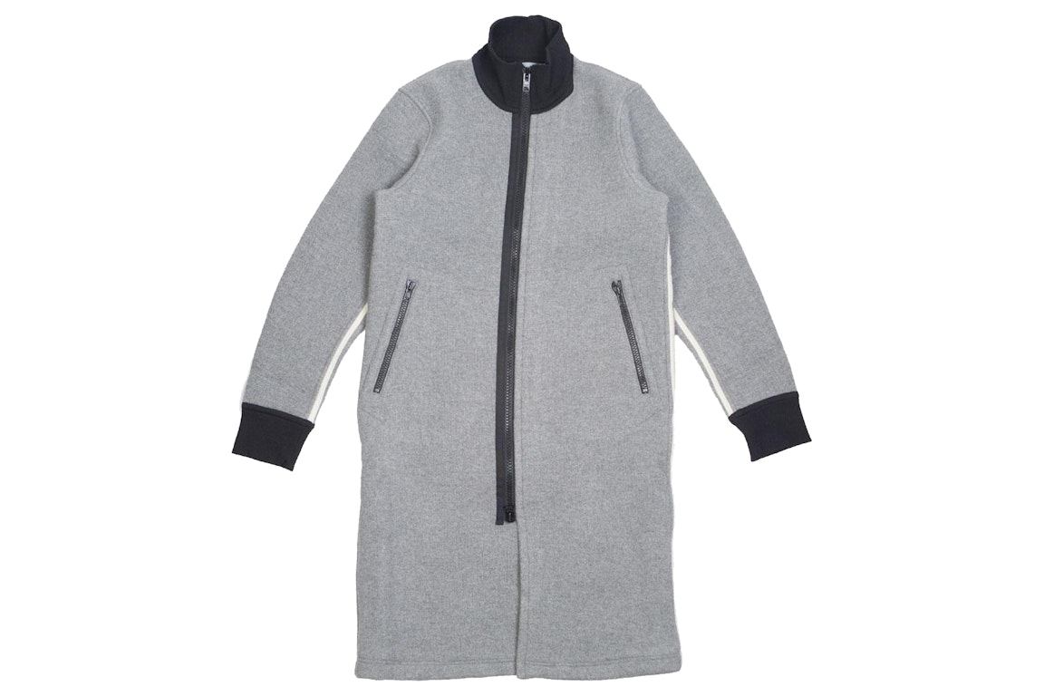 Pre-owned Adidas Originals Adidas Y-3 Spacer Wool Coat Gray/off White