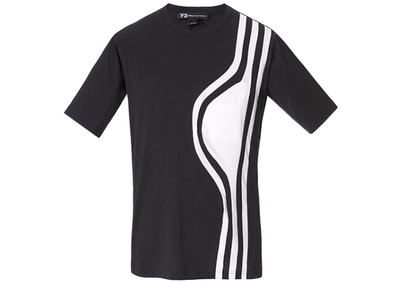 adidas Y-3 Stripes Short Sleeve Tee Black Men's - US