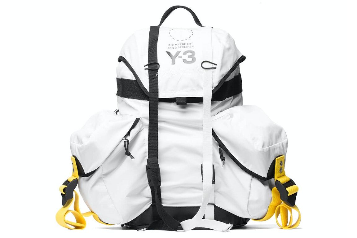 Pre-owned Adidas Originals Adidas Y-3 Utility Backpack Bag White