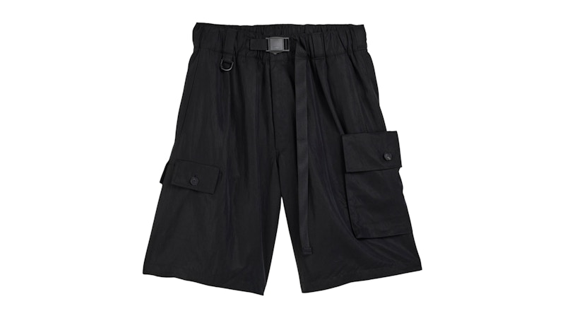 adidas Y-3 Washed Twill Shorts Black Men's - SS25 - US