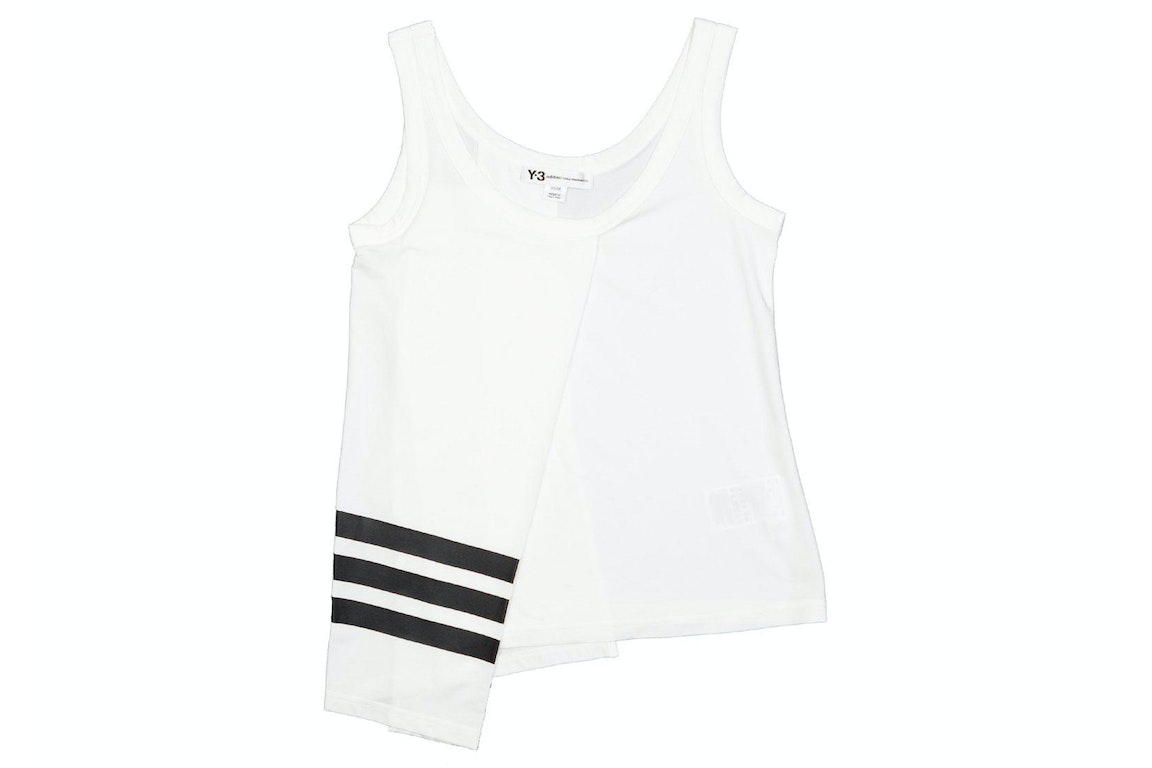 Pre-owned Adidas Originals Adidas Y-3 Women 3 Stripes Tank Top White/black