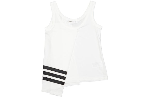 adidas Y-3 Donna 3 Stripes Canotta Bianco/Nero