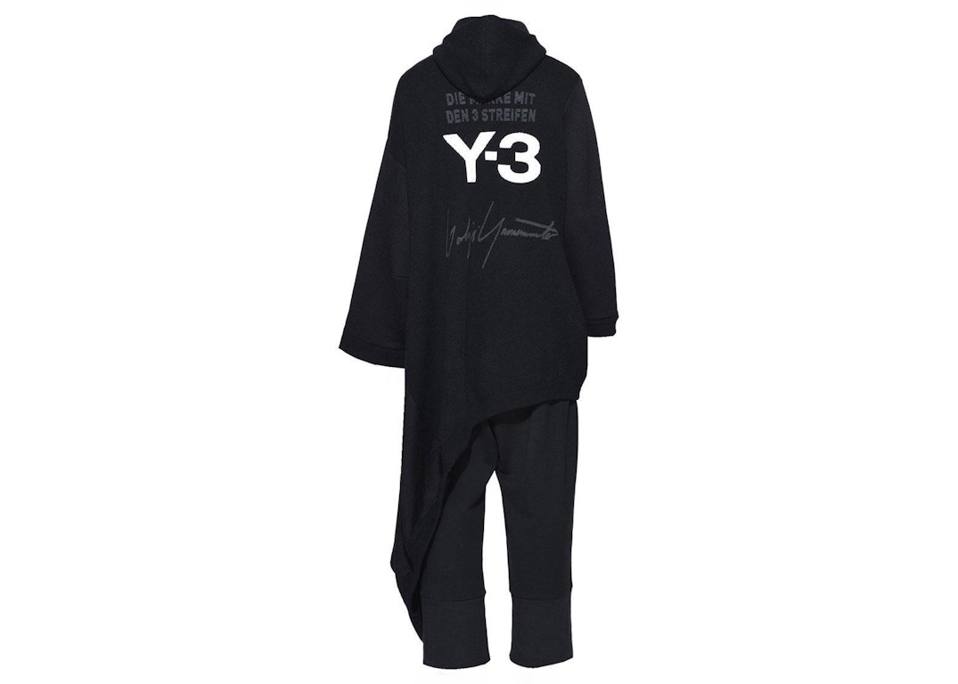 Pre-owned Adidas Originals Adidas Y-3 Women Knitted Hooded Dress Black
