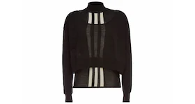 adidas Y-3 Women Layered Knitted Crop Sweater Black