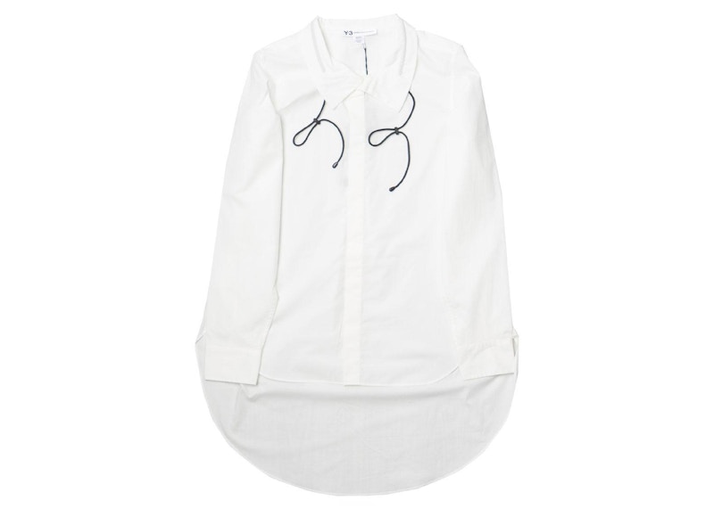 Pre-owned Adidas Originals Y3 Women Tiecord Shirt In White/black