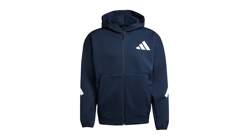 Ｎ Men's adidas White Kansas Jayhawks Z.N.E. Full-Zip Hoodie