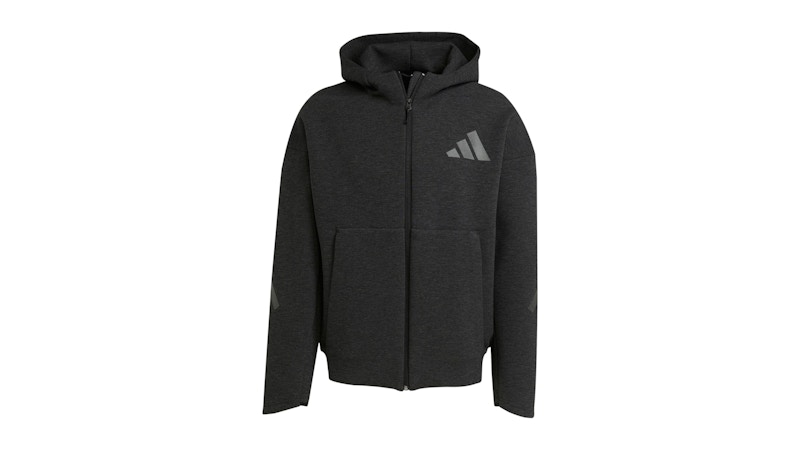 adidas Z.N.E. Premium Full-Zip Hoodie Black Melange Men's - FW25 - US