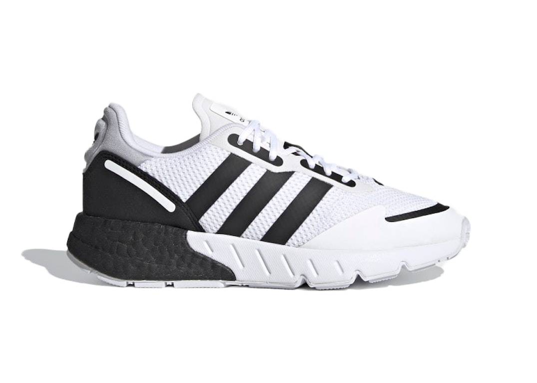 Pre-owned Adidas Originals Adidas Zx 1k Boost White Black (kids) In Cloud White/core Black/halo Silver