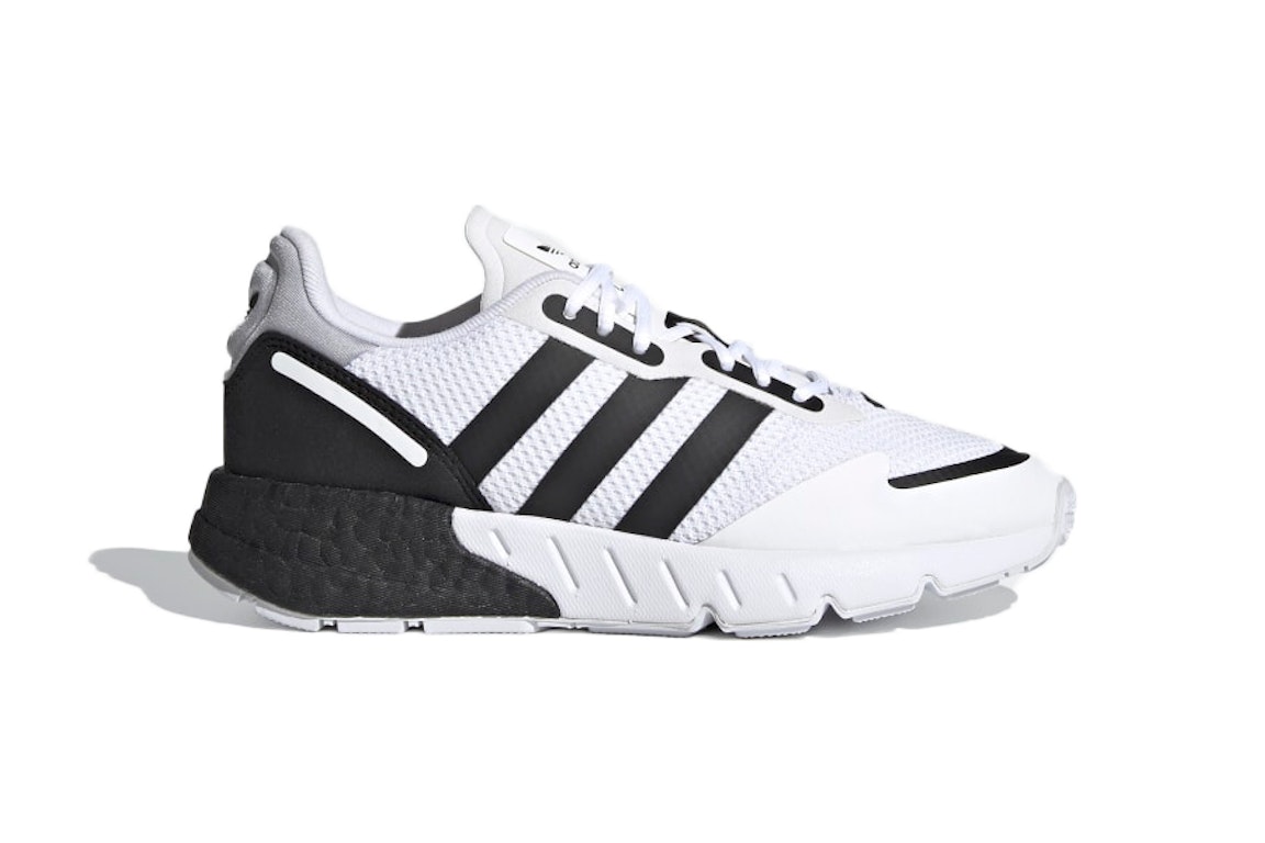 Pre-owned Adidas Originals Adidas Zx 1k Boost White Black (kids) In Cloud White/core Black/halo Silver