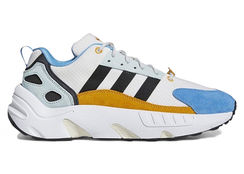 adidas ZX 22 Boost White Pulse Blue Gold Men's - HP7722 - US