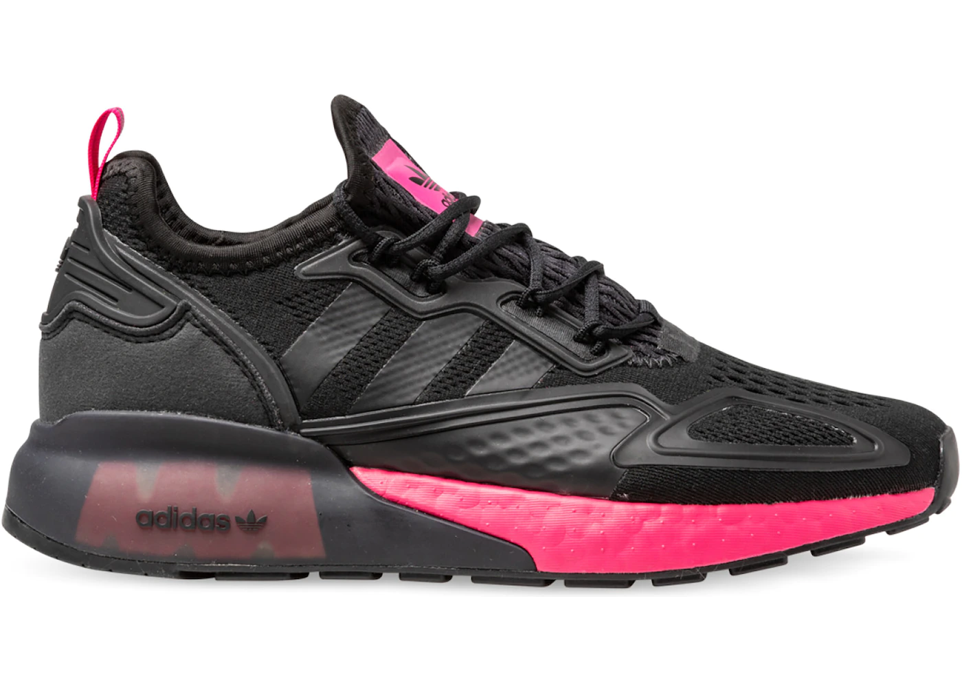 adidas ZX 2K Boost Core Black Shock Pink (Women's) - FV8986 - US