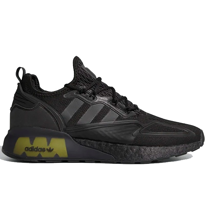 ★SOL★ adidas ZX 2K Boost Core Black Solar Yellow Men's - FV8453 - US