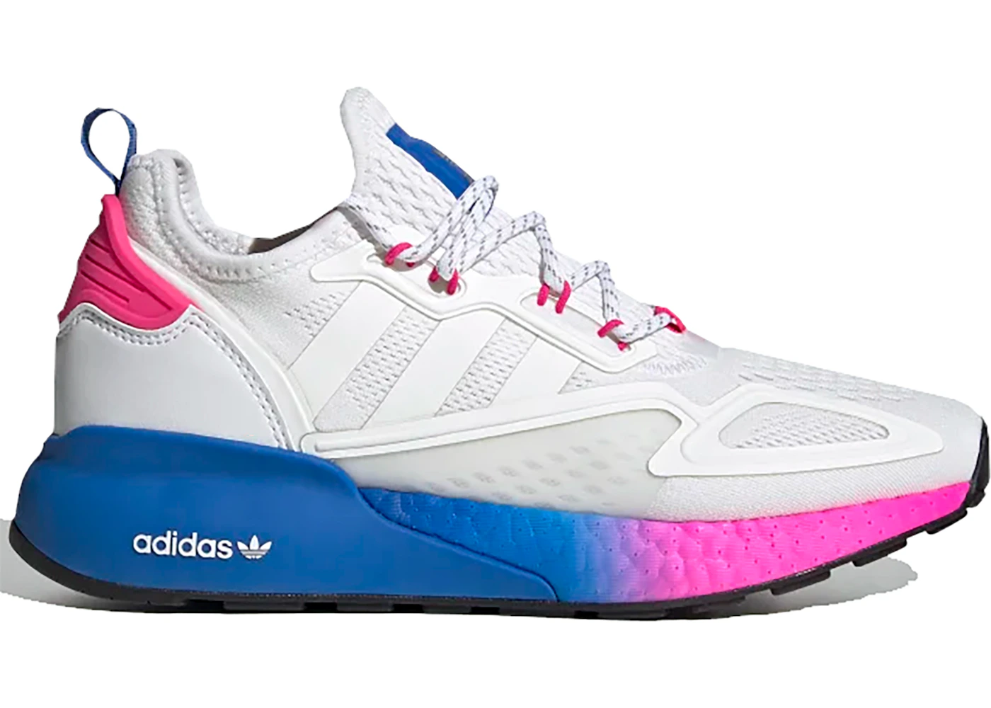 boooo2 adidas ZX 2K Boost White Pink Blue (Women's) - FY0605 - US