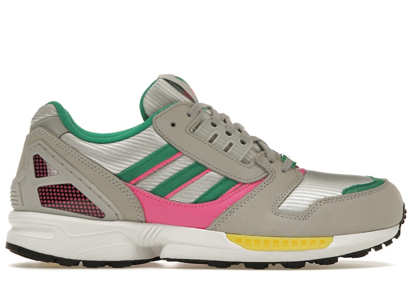 adidas ZX 8000 grau grün kräftiges Rosa