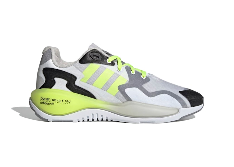 Adidas zx flux white black solar yellow sale