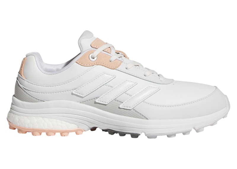 Pre-owned Adidas Originals Zoysia Spikeless Golf (women's) Sneakers In Dash Grey/crystal White/powder Coral