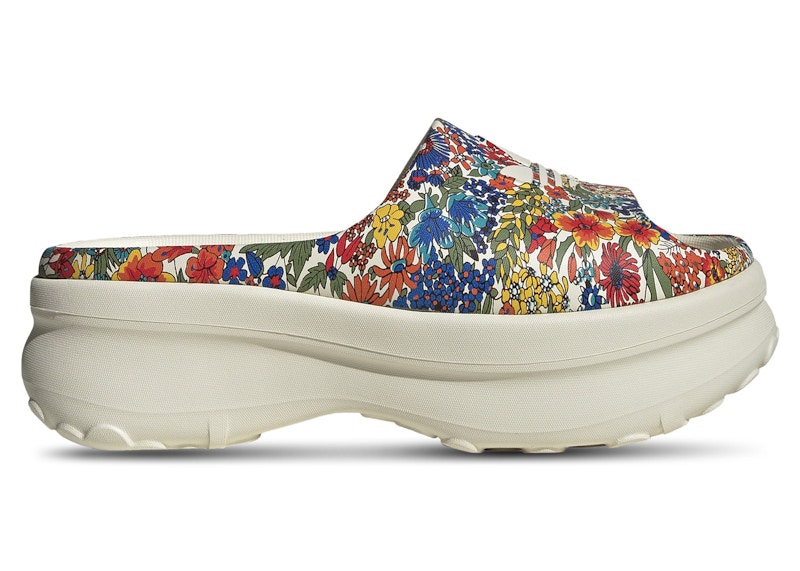 Pre-owned Adidas Originals Adifom Stan Smith Slides Liberty London Floral (women's) Sneakers In Off White