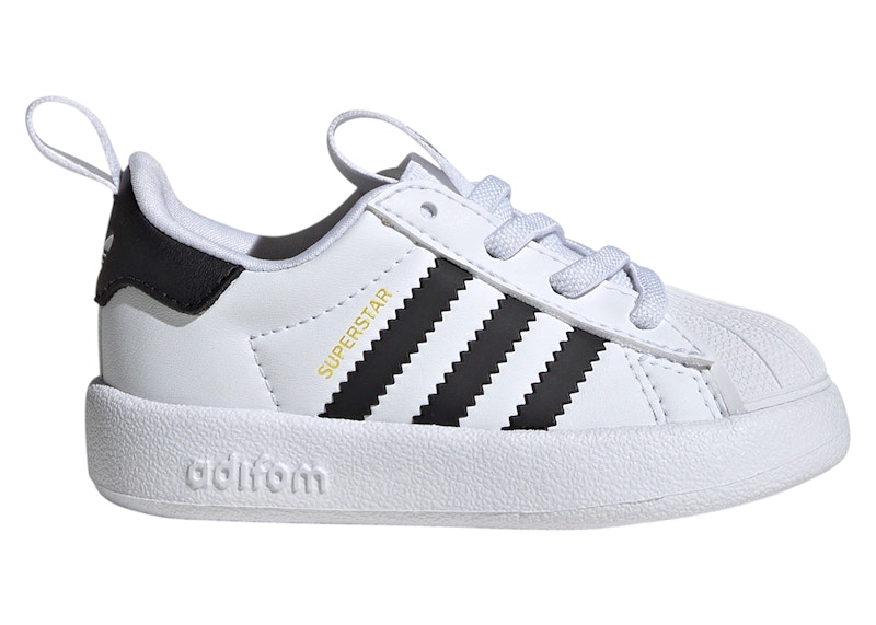 Adidas adiFOM Superstar 360 White Black Sneakers in Cloud White/Core Black/Gold Metallic