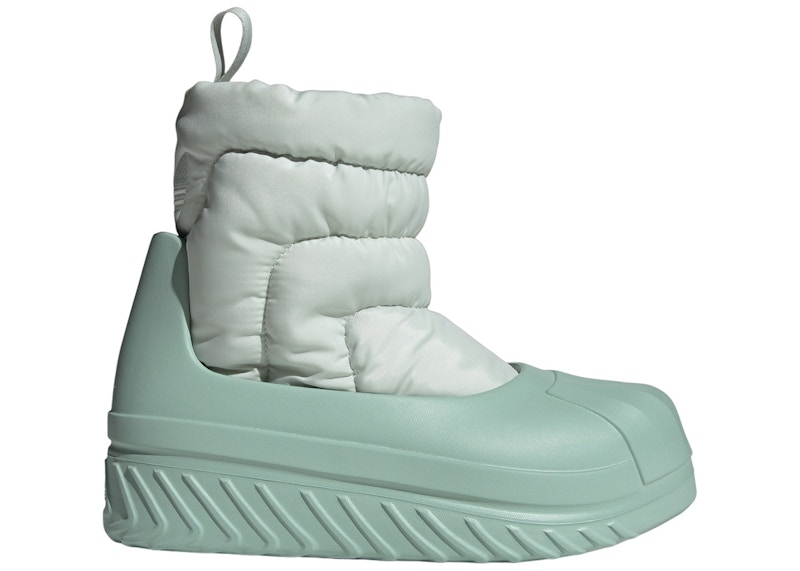 Pre-owned Adidas Originals Adifom Superstar Winter Boot (women's) Sneakers In Linen Green/hazy Green