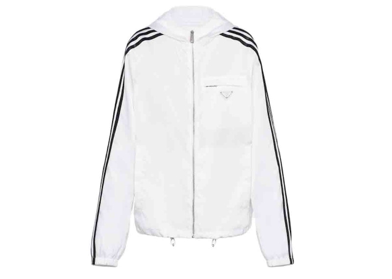 adidas for Prada Re-Nylon Hooded Track Jacket White