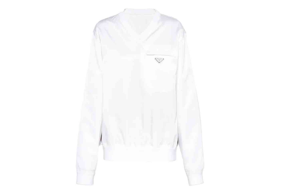 Pre-owned Adidas Originals Adidas For Prada Re-nylon Sweatshirt White