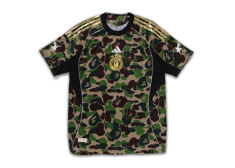 トップス adidas x A BATHING APE BAPE Jersey Tops Jerseys adidas x BAPE Jersey Top Crew Green | Footshop
