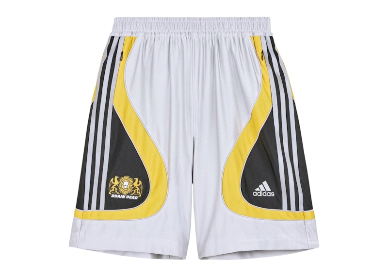 Men's Adidas x Brain Dead Shorts in Silver Metallic