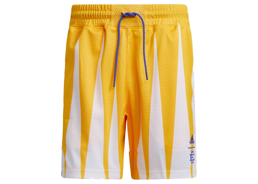 Pre-owned Adidas Originals Adidas X Eric Emanuel Hoops Summer Essentials Shorts Solar Gold